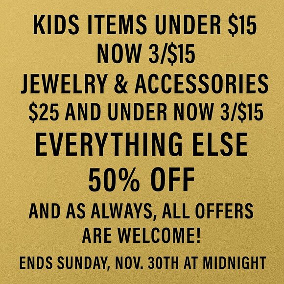 BLACK FRIDAY HOLIDAY SALE.....SOMETHING FOR EVERYONE! - Picture 1 of 1